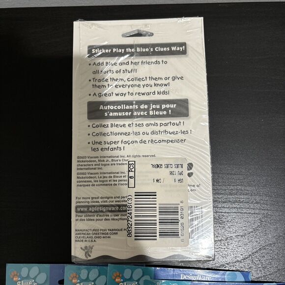 11x DesignWare 2003 Viacom Nick Jr. Blue's Clues Stickers NIP - Picture 3 of 4